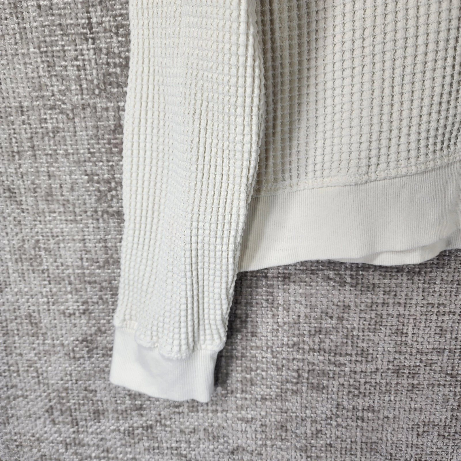 OFF WHITE Felpa con cappuccio The North Face Waffle Knit donna S avorio pullover felpa top