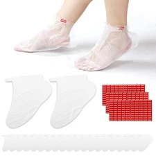 300 PCS Disposable Plastic Foot Covers, Moisturizing Socks for Paraffin... 