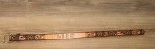 Brushy Creek Horse Embossed   LIAM  Cowhide Leather Brown Belt Youth Size 22 USA