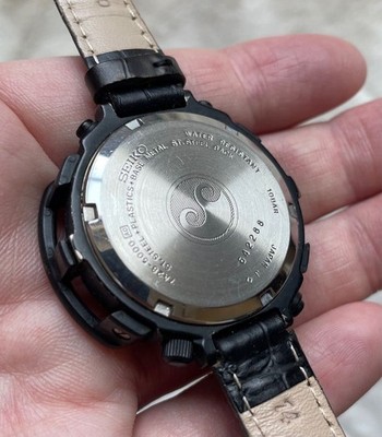 JUNK Seiko Giugiaro 7A28-5000 Motocross Chronograph Black Quartz