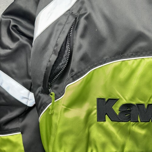 Kawasaki Motorcycle Racing Jacket Biker Lining Armored Vented Water Resistant - Picture 10 of 13
