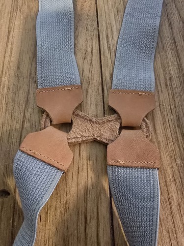 Lot Of 4 Sets Of Suspenders For All Occasions Leather Elastic Fabric Torino L/XL - Picture 4 of 15