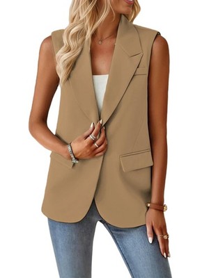 Damen Sommer Ärmelloses Weste Tops Mode  Arbeit Büro mit  M2J57195