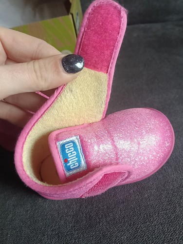 Chicco Pantofole scarpe primi passi neonata rosa laminato con strappo Numero 19 - Foto 7 di 12