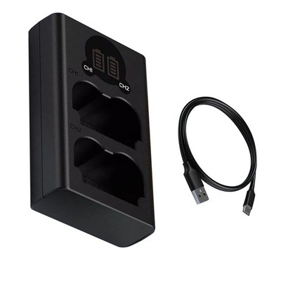 Time Saving NP-W235 Battery Charger with Dual-Slot LCD Screen for Fujifilm 8.4V