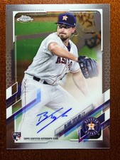 Topps 2021 Chrome Blake Taylor Houston Astros Rookie Autograph RA-BT Card. rookie card picture