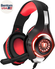 Stereo Gaming Headset for Playstation 4 PS4, Over-Ear Headphones with Mic and LE