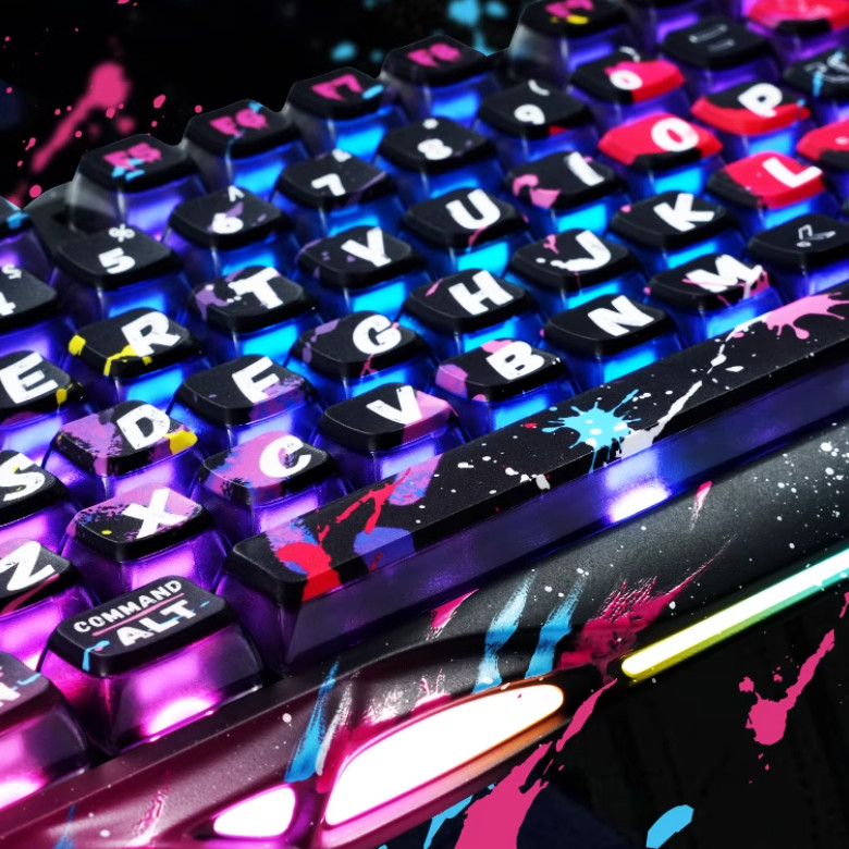 Gravastar W75 Magnetic Axis Keyboard - Neon District TTC Full POM Magneto King