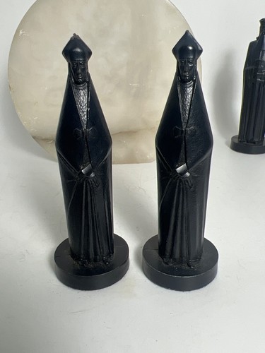 Vintage 1962 Peter Ganine Conqueror Medieval 32 Piece 3D Chess Set Felt Bottoms - Picture 15 of 18