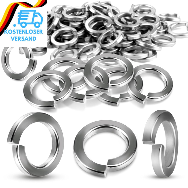 40Pcs Federring M10 Federringe Edelstahl A2/V2A Unterlegscheiben Glatt Beilagsch-image