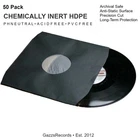 50 12" Inch Black Paper Polylined Inner Record Sleeves 80g LP Vinyl Album Covers