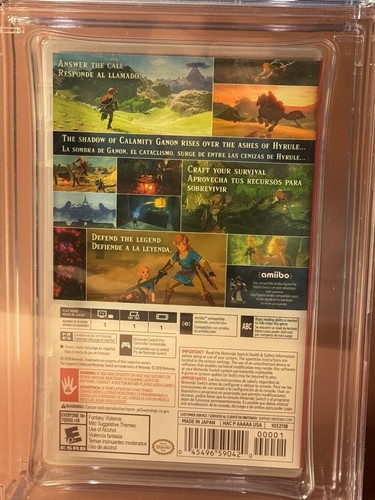 2018 Switch THE LEGEND of ZELDA BREATH THE WILD CGC Graded 9.9 A++ Y-Fold Seal - Picture 4 of 8