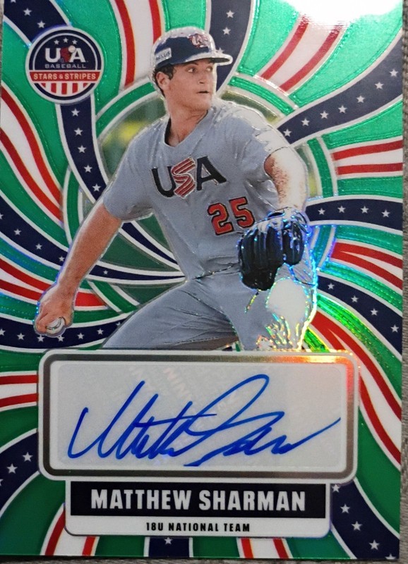 2026 Panini Baseball USA Stars And Stripes Andrew Sherman Autograph NTS_WS Prizm