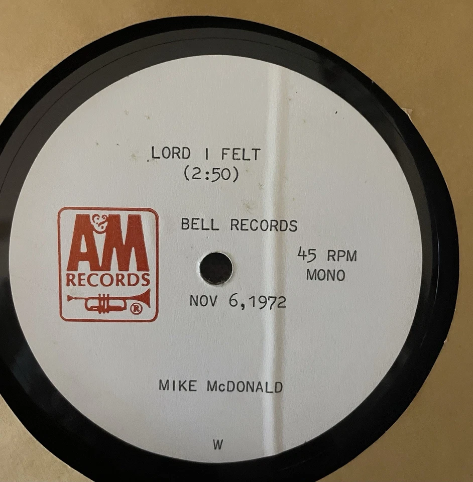 4 Acetate Pressings Of Michael McDonald 71 to 73 10” Test Pressing A&M Records - Image 4 of 4