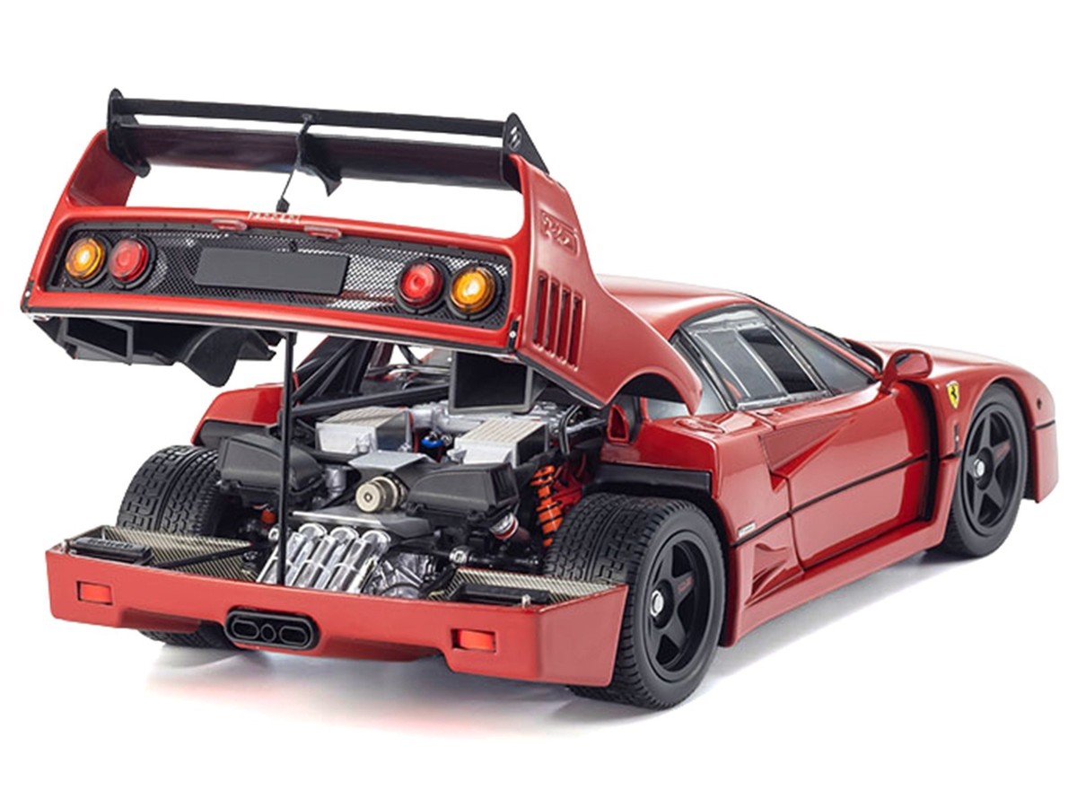FERRARI F40 LIGHT WEIGHT LM WING RED 1/18 DIECAST MODEL CAR BY