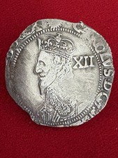 Charles I 1st Silver Hammered Silver Shilling Coin with Nice Detail