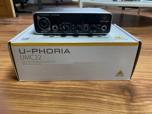 Behringer UMC22 U-PHORIA USB Audio Interface mit OVP – Top Zustand