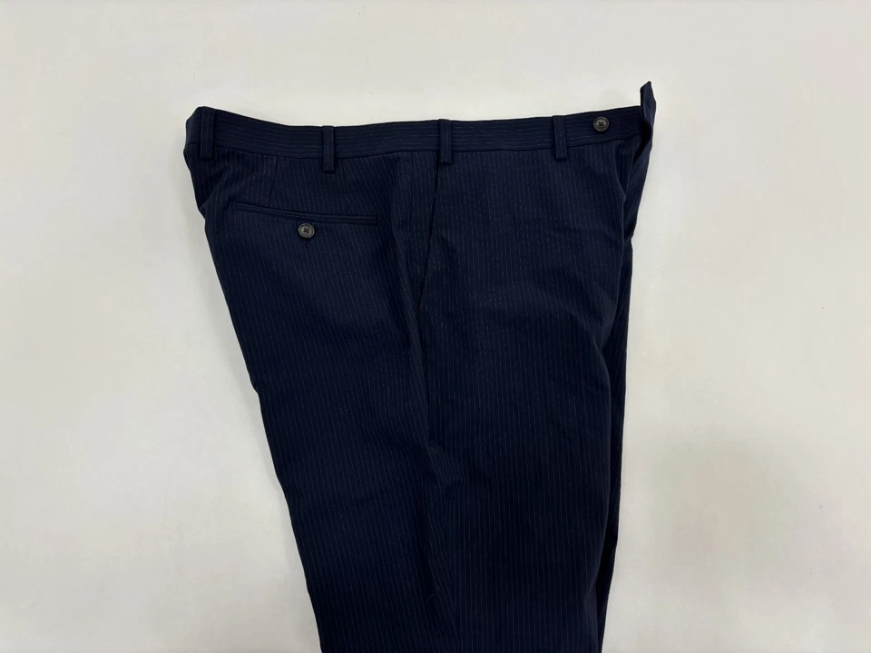 Chaps Performance Series Mens Suit Pants Navy Striped Classic Stretch 36x30 NWT - Image 4 of 4