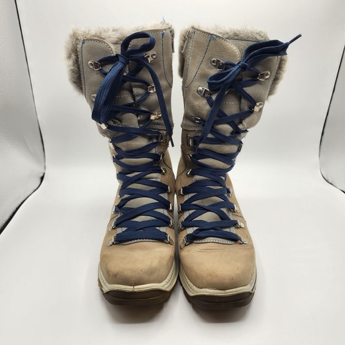 SANTANA Canada Melita Winter Boots Brown/gray Weatherproof Fur-Lined Zip 9 (40)