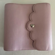 Aura Estelle CLOUD PLANNER A6 WIDE 35MM RINGS Rose Quartz w/ Silver Hardware NEW