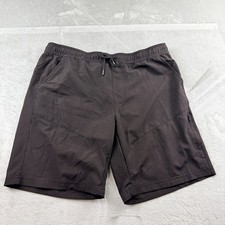 Gerry Men's Active Shorts Black Size L Drawstring Elastic Waist Pockets Hiking