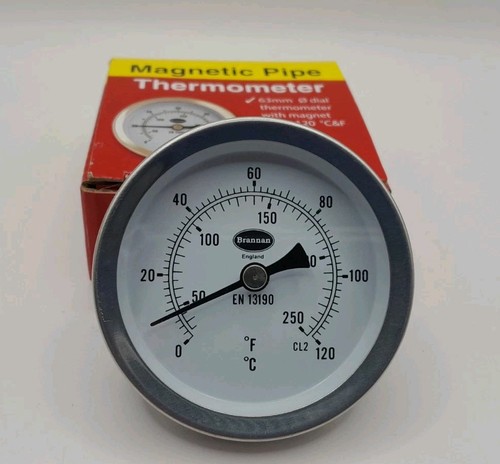 Termometro magnetico a tubo, Brannan. 0-120 gradi C. NUOVO. - Foto 1 di 4