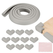 6.5 ft x 2.36 Inch Edge Corner Protector with 10 Corners, Grey
