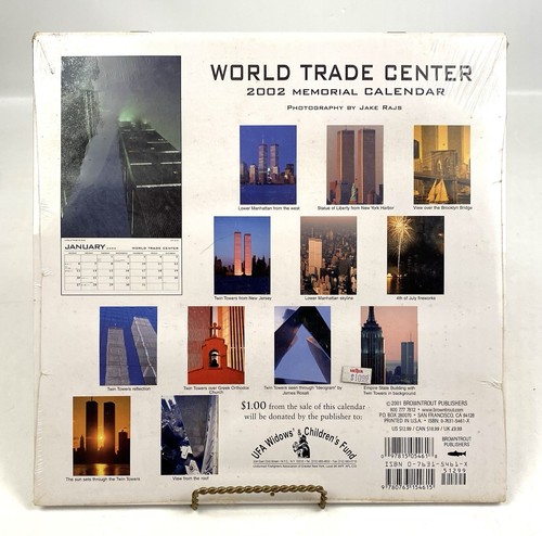 World Trade Center 2002 Memorial Calendar Tribute To The Twin Towers New Sealed - Picture 3 of 3
