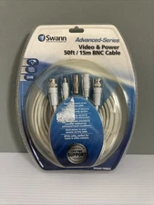Swann SWADS-15MBNC Advanced-Series Video & Power 50ft/15m BNC Cable - NEW