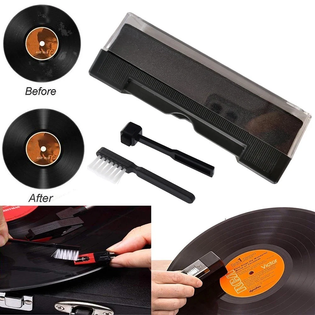 LP Vinyl Record Cleaning Cleaner Kit Anti Static Stylus Brush Cloth Spray Fluid