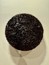 Early 19th Century Chinese Carved tortoise Shell Snuff Box 4&rdquo;