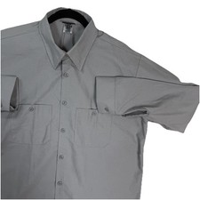 Red Kap Mens Industrial Long Sleeve Work Shirt Size Large Vented Back