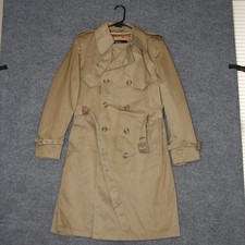 Lorenzo Brione Trench Coat Mens 40R Tan Double Breasted Belted Water Repellent