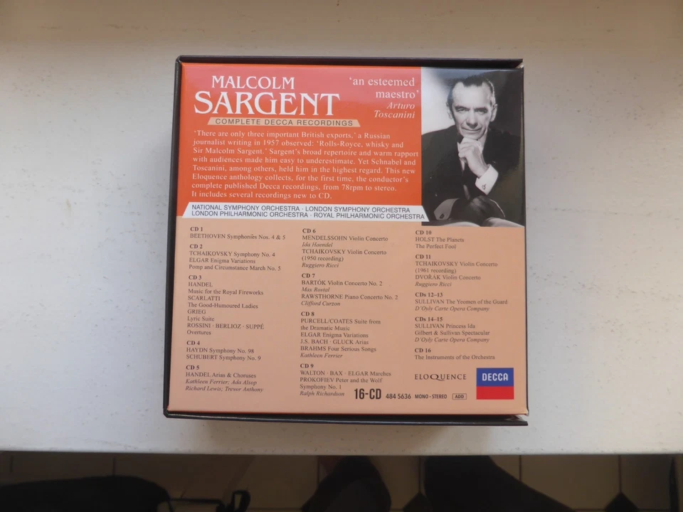 16 CD Malcolm Sargent Complete Decca Recordings ELOQUENCE - Bild 2 von 2