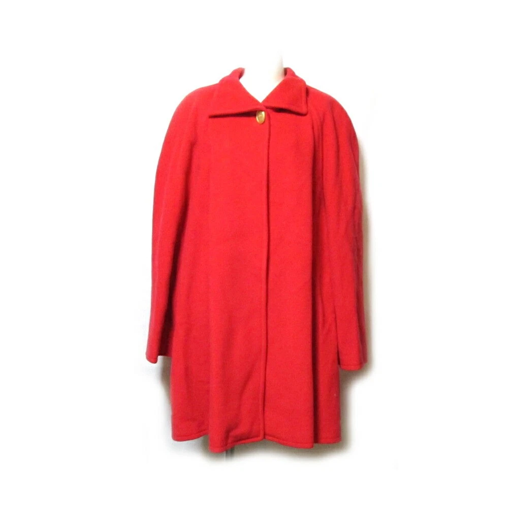 Cappotto Christian Dior Vintage A Line Rosso 1B Cashmere circa Busto 23 6 pollici