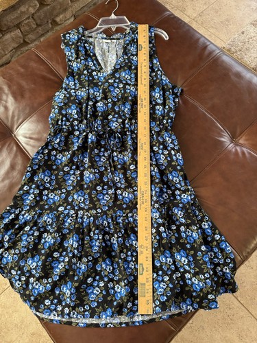 GAP Womens Blue Floral Sleeveless Dress ~ Size L ~ New - Picture 8 of 11