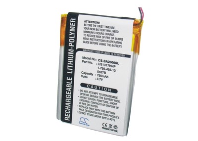 Batterie Compatible Avec Sony NW A2000 NW HD3 1 756 493 12