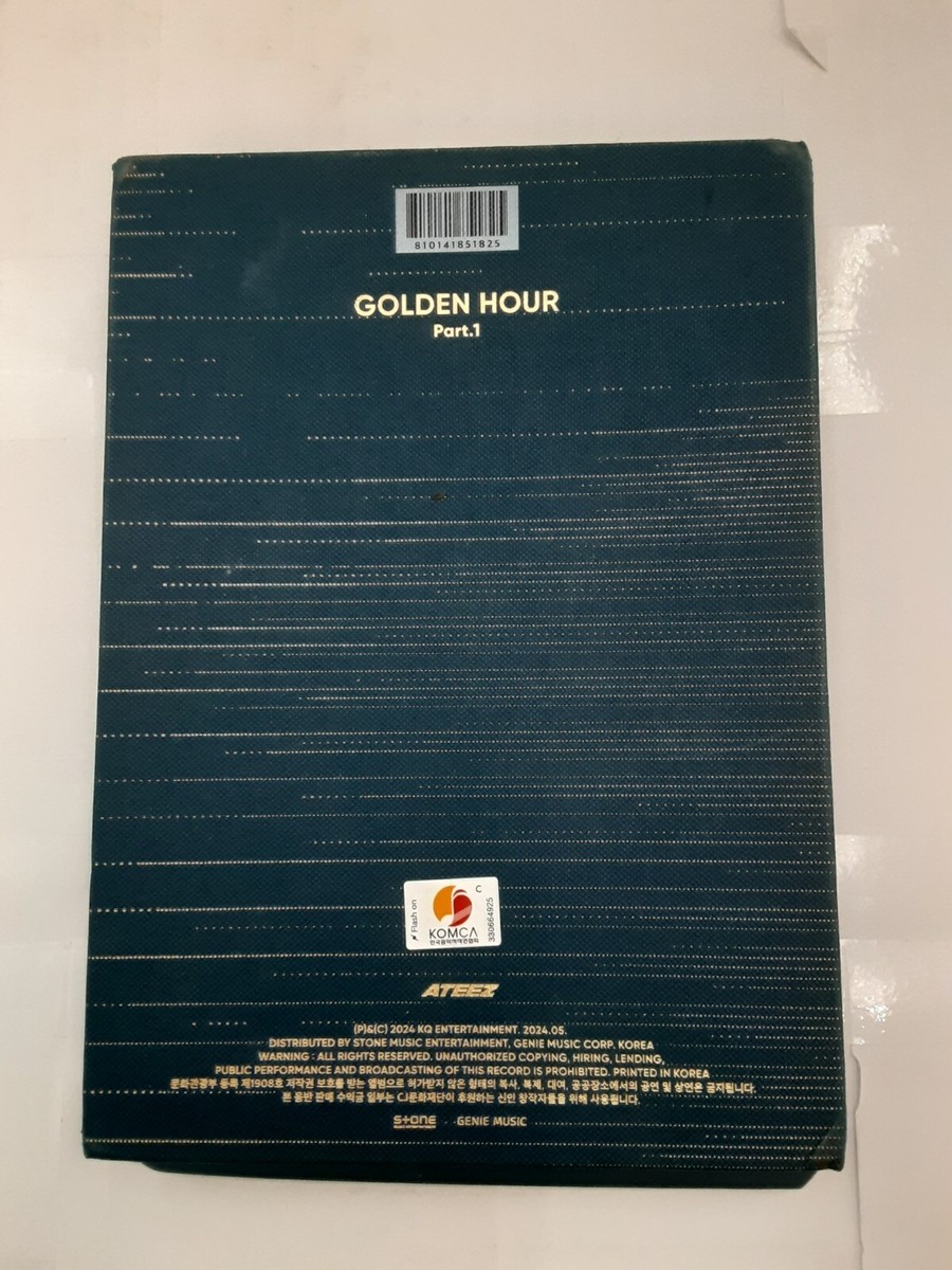 Golden Hour Part 1 by Ateez (CD Box Set) Autographed KPOP Blue