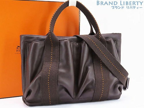 Auth HERMES Caravan Horizontal PM 2WAY 