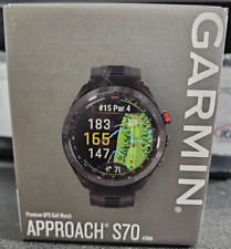 Garmin Approach S70 GPS Watch - Black/Black for sale online Garmin Approach S70 GPS Watch - Black/Black for sale online