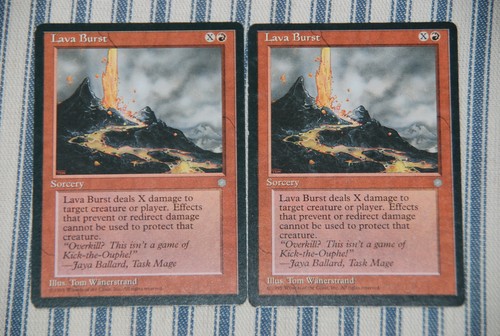 Vintage Magic the Gathering -- Lava Burst 2x -- Ice Age