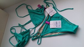 L'AGENT BY AGENT PROVOCATEUR ROBBIE BIKINI TOP LARGE UK14 & XLARGE BRIEF UK16