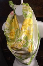 Vintage Avon Signed SM Kent Spring Color 100 Acetate Scarf Made In Japan