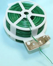 328FT 100M Kitchen Bag Gardening Plant Green Twist Tie Wire Roll With Cutter