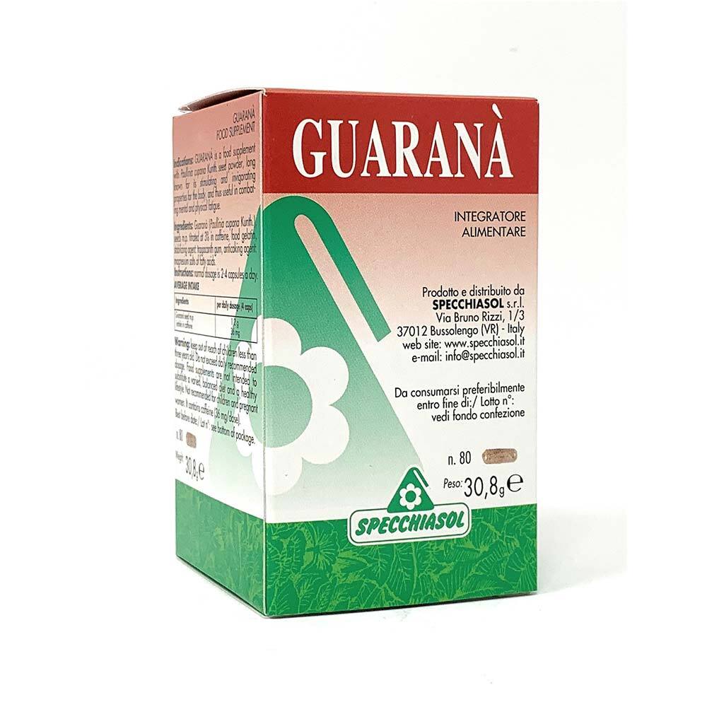 Specchiasol Guaranà Integratore Alimentare, 80 Capsule