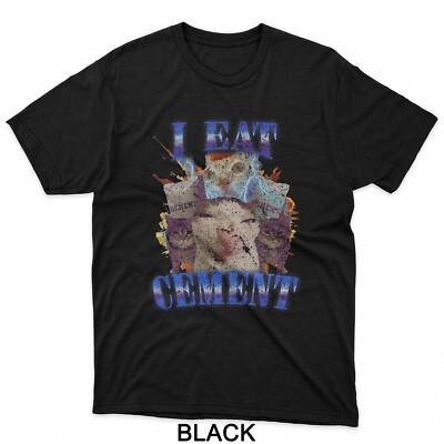 I Eat Cement Cursed Cat Funny Oddly Specific Dank Meme T-Shirt