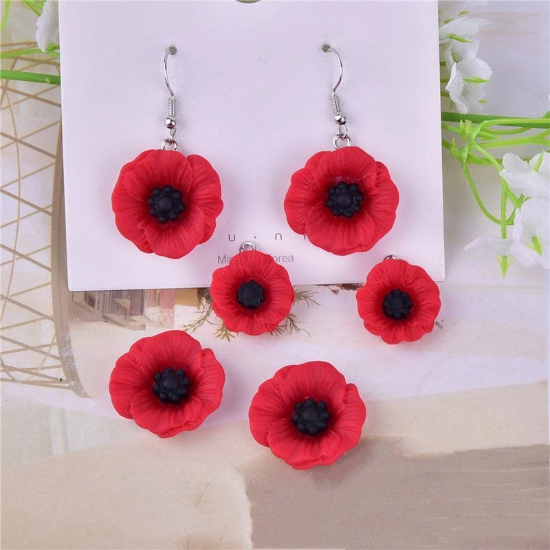 Poppy charms for jewellery making deals