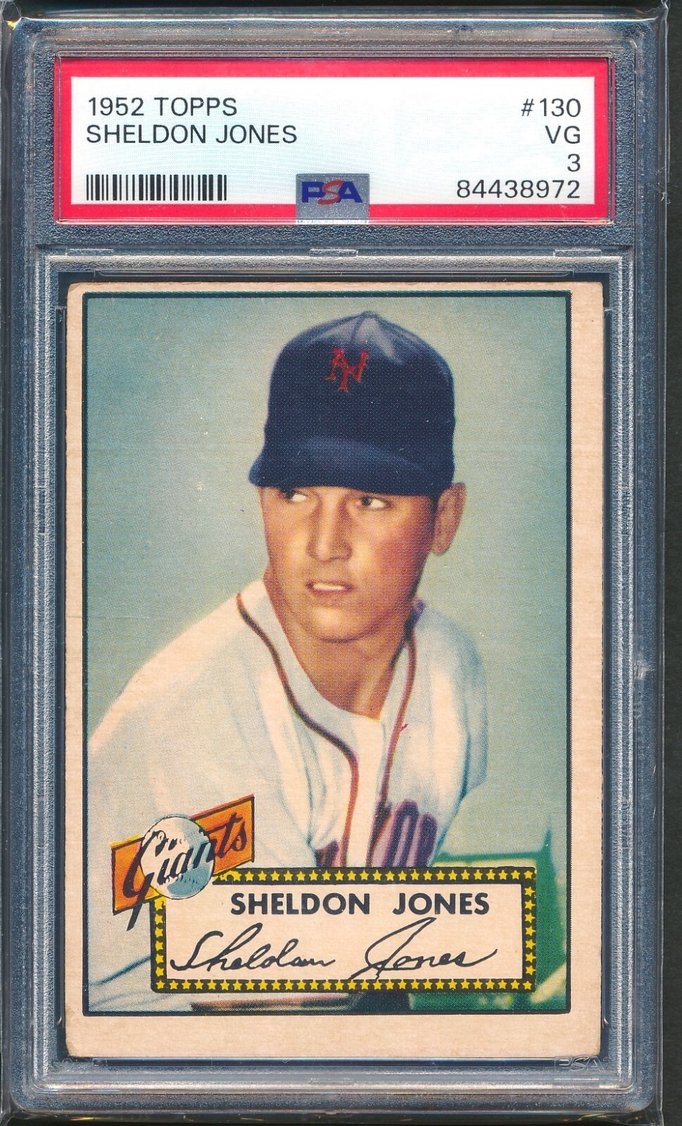 1952 Topps #130 SHELDON JONES New York Giants ~ PSA 3