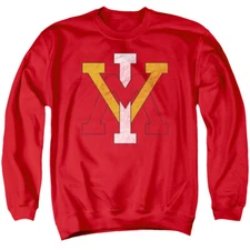 Virginia Military Adult Crewneck Sweatshirt Distressed, Red, S-3XL