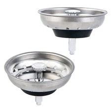 2 PCS Kitchen Sink Strainer and Stopper Combo Basket Replacement for Standard...